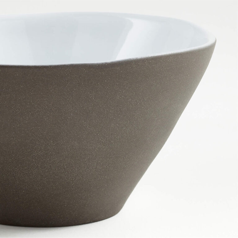 Marin White Recycled Stoneware Cereal Bowl